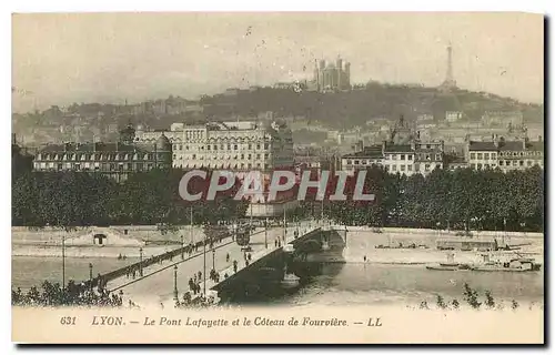 Ansichtskarte AK Lyon le Pont Lafayette et le coteau de Fourviere