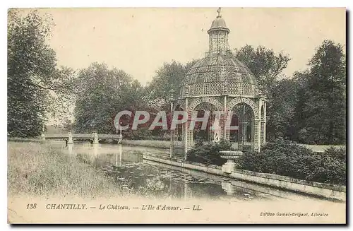 Cartes postales Chantilly le chateau l'ille d'amour