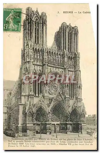 Cartes postales Reims la Cathedrale