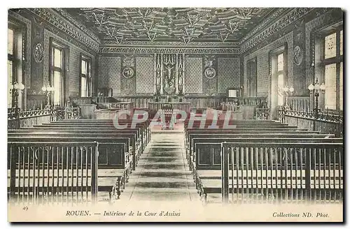 Cartes postales Rouen interieur de la Cour d'Assises