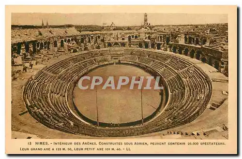 Cartes postales Nimes interieur des Arenes