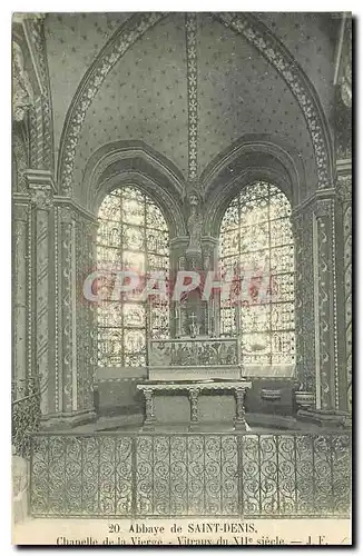 Cartes postales Abbaye de Saint Denis Chapelle de la Vierge Vitraux du XII siecle
