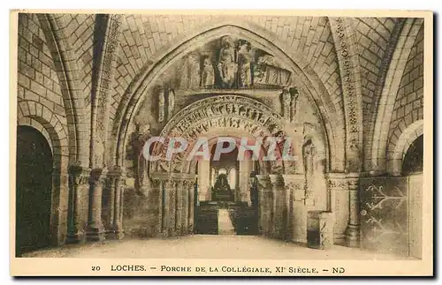 Ansichtskarte AK Loches Porche de la Collegiale XI siecle