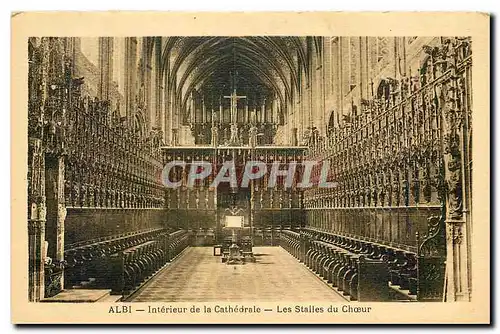 Cartes postales Albi Interieur de la Cathedrale les Stalles du Choeur