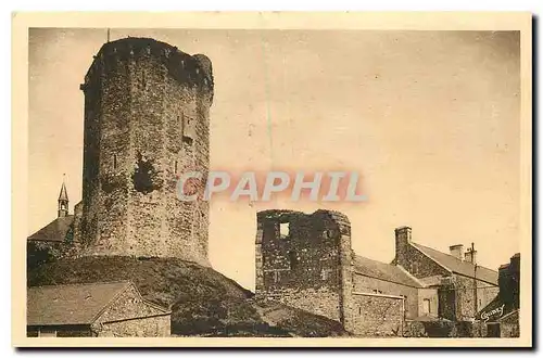 Ansichtskarte AK La Normandie Pittoresque Bricquebec Manche Le Donjon et l'Hotel du Vieux Chateau