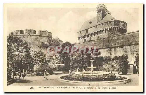 Ansichtskarte AK St Malo Le Chateau Tour La Generale et le Grand Donjon