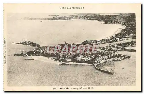 Cartes postales Cote d'Emeraude St Malo Vue Generale