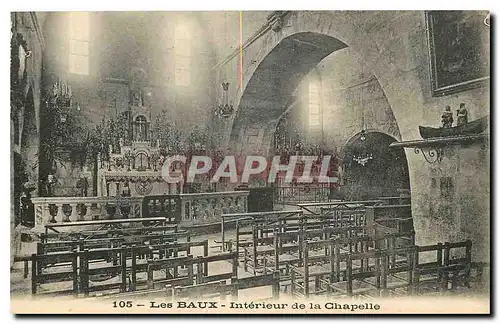 Cartes postales Les Baux Interieur de la Chapelle