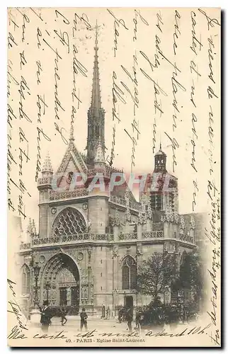 Cartes postales Paris Eglise Saint Laurent