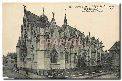 Cartes postales Tours I et L l'Eglise N D Lariche Notre Dame Lariche Church