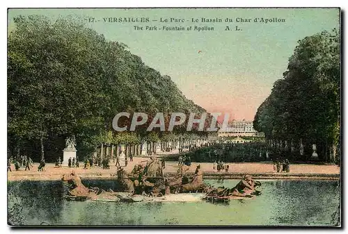 Cartes postales Versailles Le Parc Le Bassin du Char d'Apollon