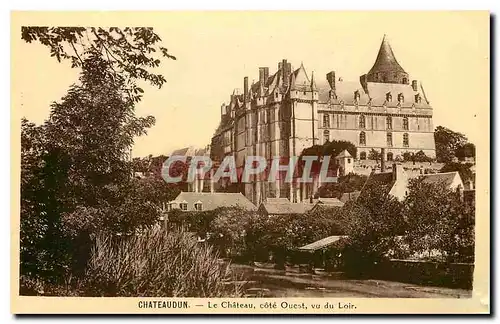 Cartes postales Chateaudun Le Chateau cote Ouest vu du Loir