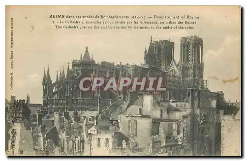 Cartes postales Reims dans ses annees de bombardements