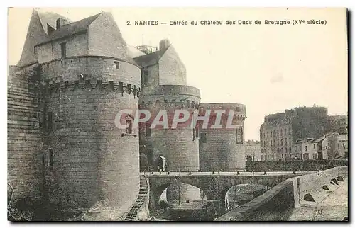 Cartes postales Nantes Entree du Chateau des Ducs de Bretagne