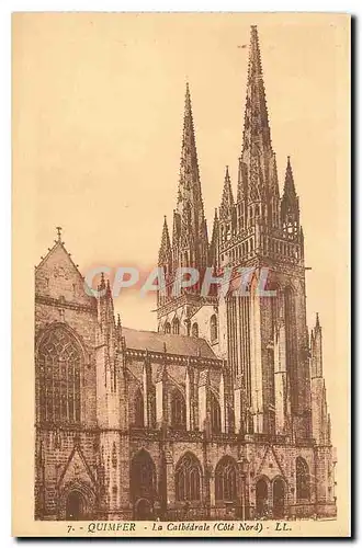 Cartes postales Quimper La Cathedrale Cote Nord