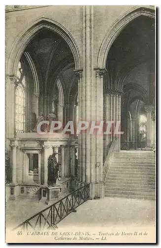 Ansichtskarte AK l'Abbaye de Saint Denis Tombeau de Henri II et de Cotherme de Medics