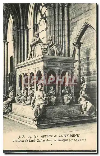Cartes postales Abbaye de Saint Denis Tombeau de Louis XII et Anne de Bretagne