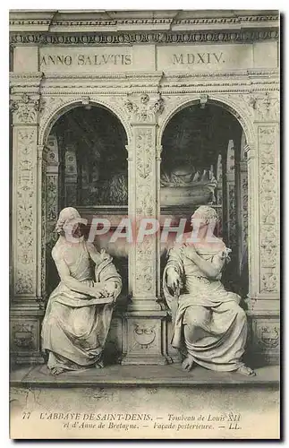 Cartes postales l'Abbaye de Saint Denis Tombeau de Louis XII et d'Anne de Bretagne Facade posterieure