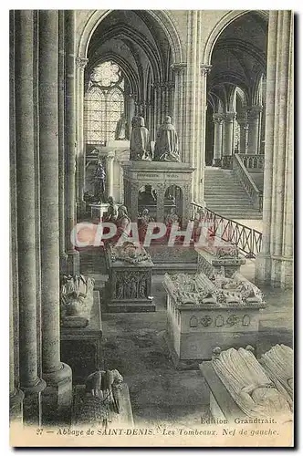 Cartes postales Abbaye de Saint Denis Les Tombeaux Nef de gauche