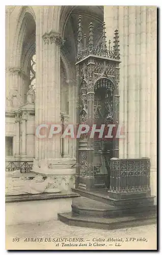 Ansichtskarte AK Abbaye de Saint Denis Cloitre Abbatial et Tombeau dans le Choeur