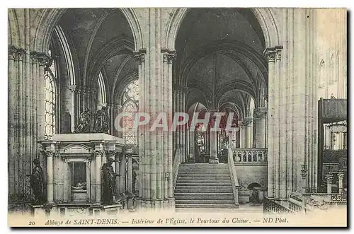 Ansichtskarte AK Abbaye de Saint Denis Interieur de l'Eglise le Pourtour du Choeur