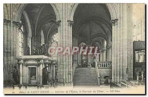 Cartes postales Abbaye de Saint Denis Interieur de l'Eglise le Pourtour du Choeur