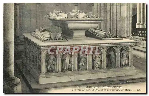 Cartes postales Abbaye de Saint Denis Tombeau de Louis d'Orleans et de Valentine de Milan