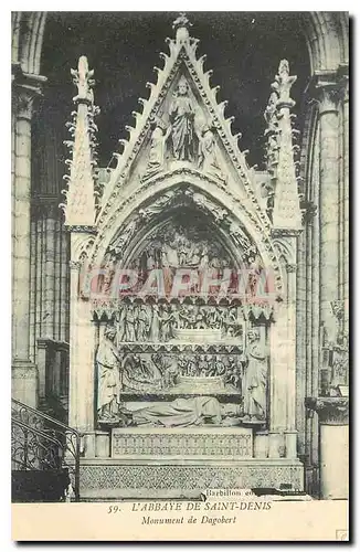 Cartes postales l'Abbaye de Saint Denis Monument de Dagobert