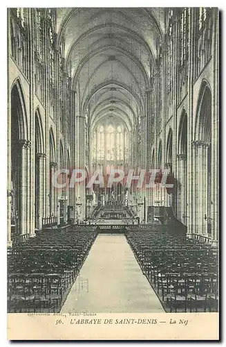 Cartes postales l'Abbaye de Saint Denis La Nef