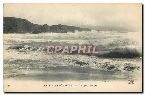 Cartes postales Les Sables d'Olonne Un gros temps