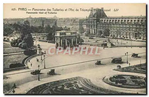 Ansichtskarte AK Paris Panorama des Tuilleries et l'Arc de Triomphe de Carrousel