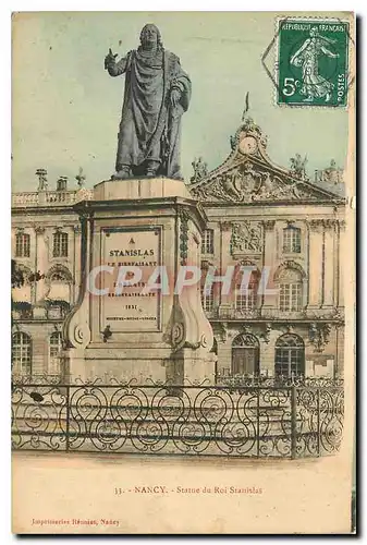 Cartes postales Nancy Statue du Roi Stanislas