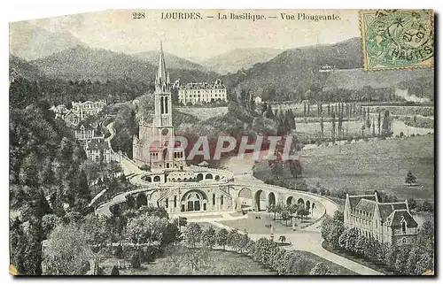 Cartes postales Lourdes a Basilique Vue Plongeante