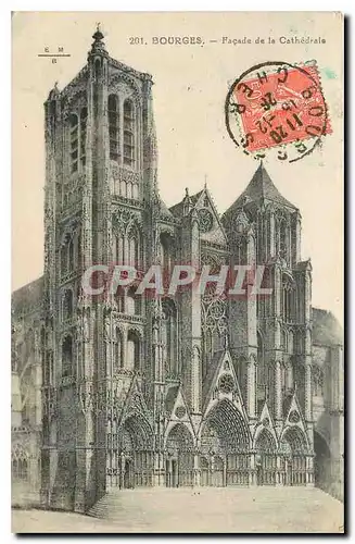 Cartes postales Bourges Facade de la Cathedrale