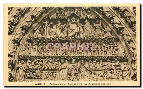 Cartes postales Amiens Portail de la Cathedrale Le Jugement Dernier