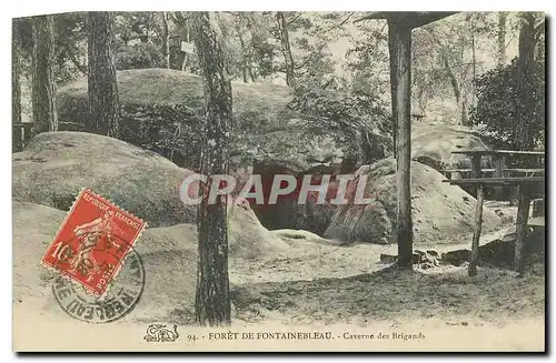 Ansichtskarte AK Foret de Fontainebleau Caverne des Brigands