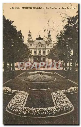 Cartes postales Monte Carlo Le Casino et les Jardins