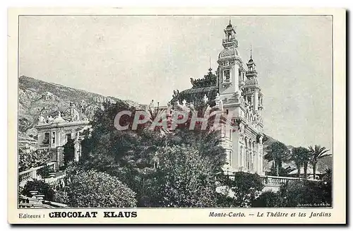 Cartes postales Monte Carlo Le Theatre et les Jardins