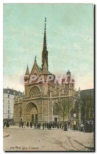 Cartes postales Paris Eglise St Laurent