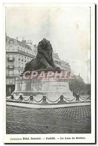 Cartes postales Collection Petit Journal Paris Le Lion de Belfort