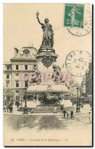 Ansichtskarte AK Paris La Statue de la Republique Lion