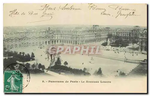 Cartes postales Panorama de Paris Le Nouveau Louvre