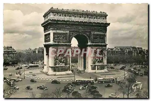 Ansichtskarte AK Paris et ses Merveilles La Place et L'Arc de triomphe de l'Etoile