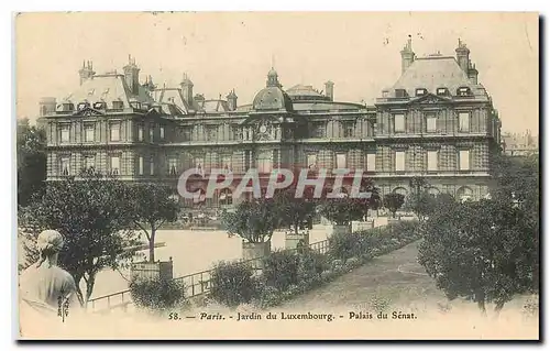 Ansichtskarte AK Paris Jardin du Luxembourg Palais du Senat