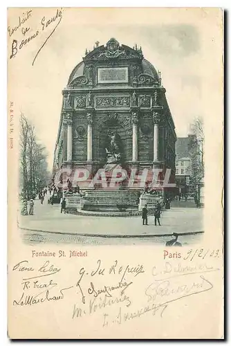 Cartes postales Fontaine St Michel Paris