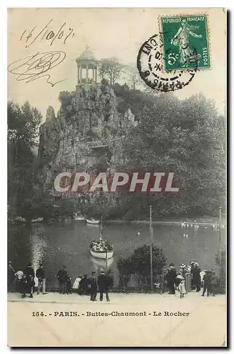 Cartes postales Paris Buttes Chaumont Le Rocher