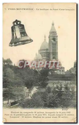 Ansichtskarte AK Paris Montmartre La Basilique du Sacre Coeur terminee Cloche