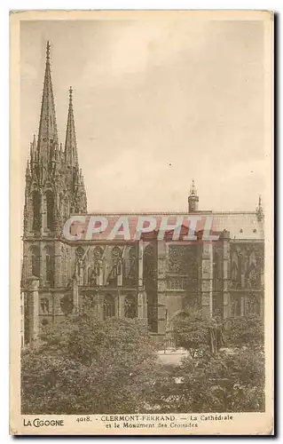 Ansichtskarte AK Clermont Ferrand La Cathedrale et le Monument des Croisades