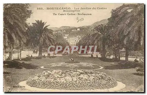 Ansichtskarte AK Monte Carlo Les Jardins du Casino Boulingrins