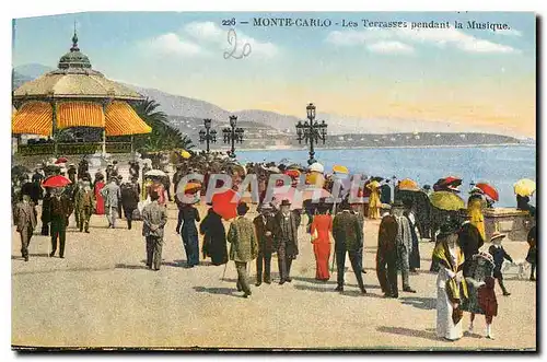 Cartes postales Monte Carlo Les Terrasses pendant la Musique